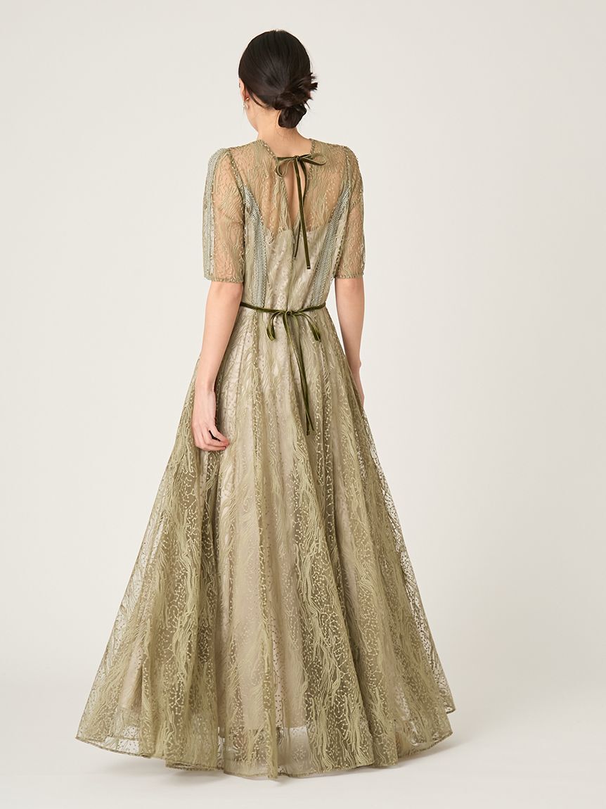 FRAY I.D「フローイングドットエンブロイダリードレス」|ドレス|