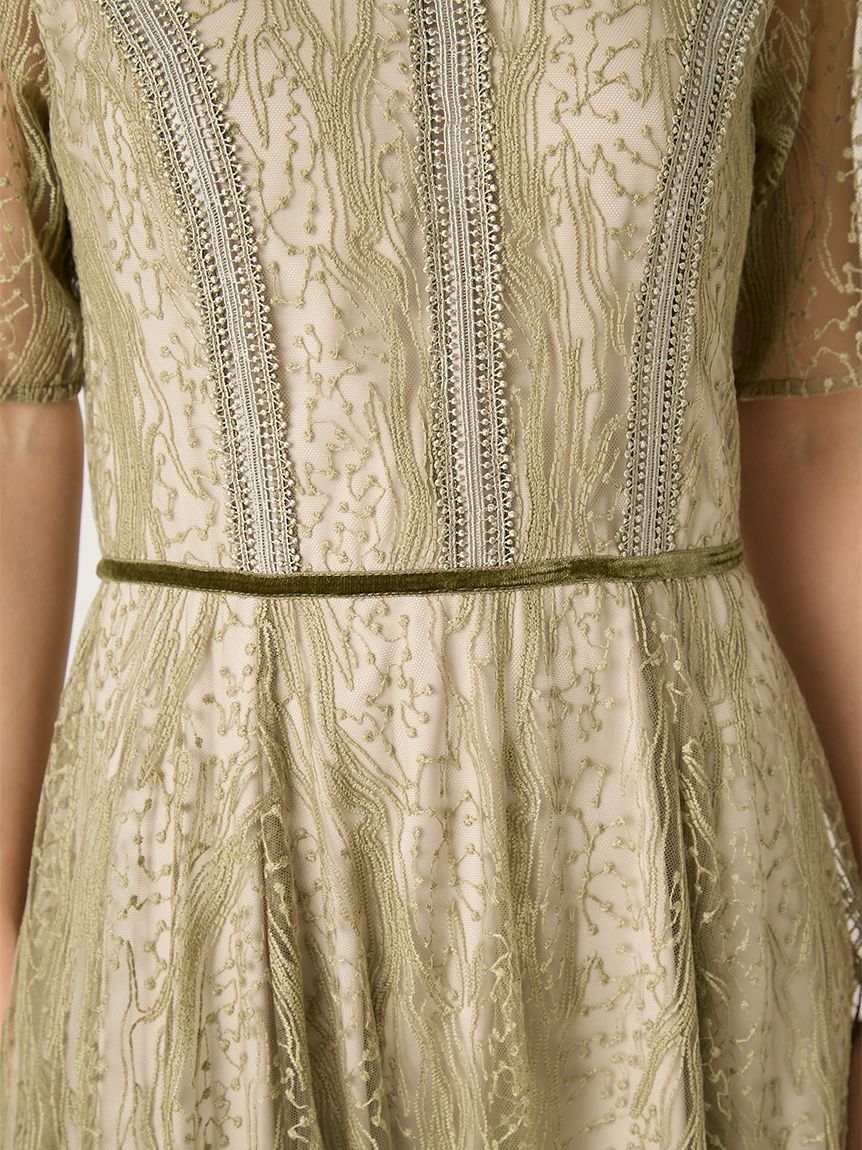 FRAY I.D「フローイングドットエンブロイダリードレス」|ドレス|