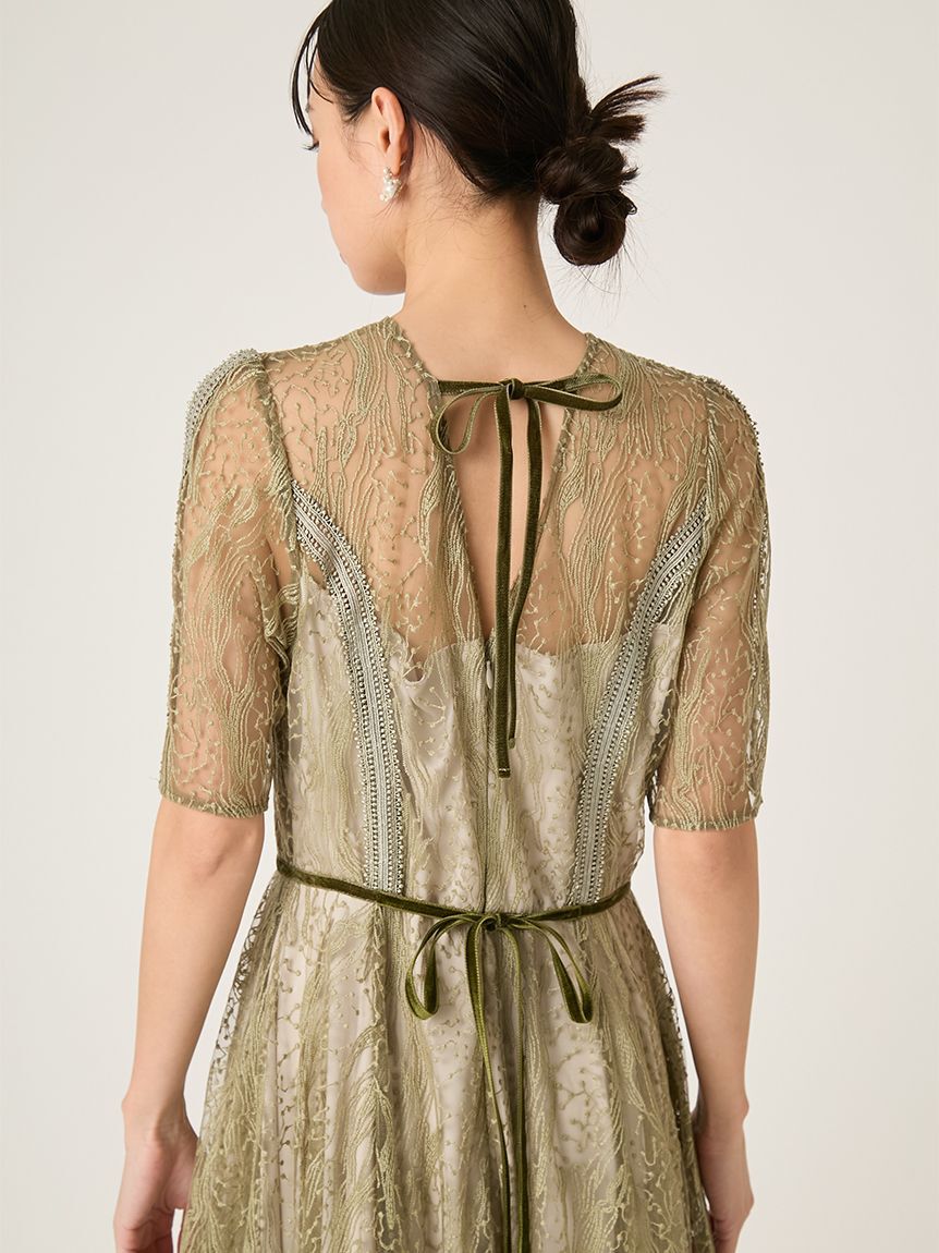 FRAY I.D「フローイングドットエンブロイダリードレス」|ドレス|