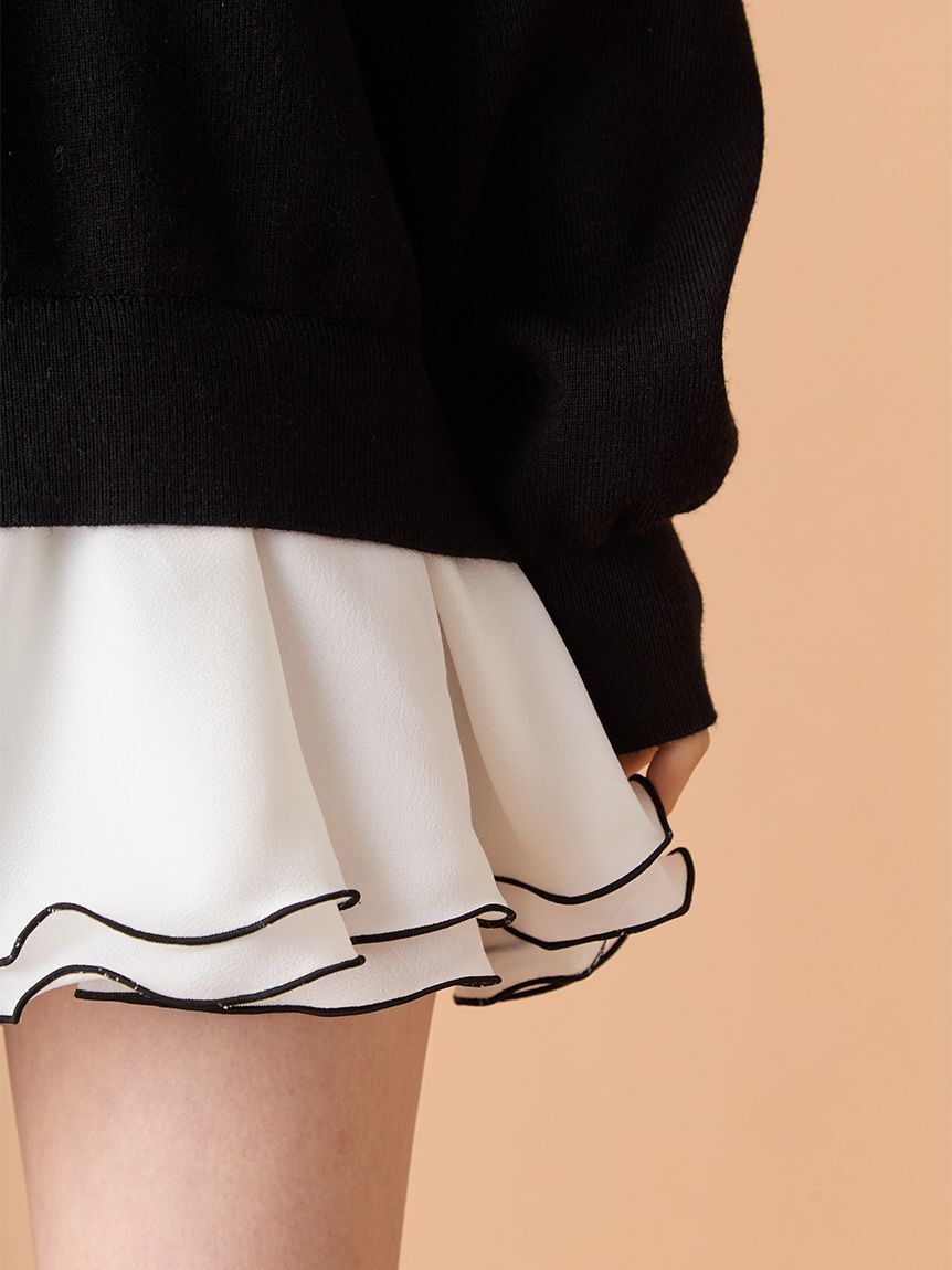 LILY BROWN「【限定カラー】シャツドッキングフリルミニワンピース」|ワンピース|