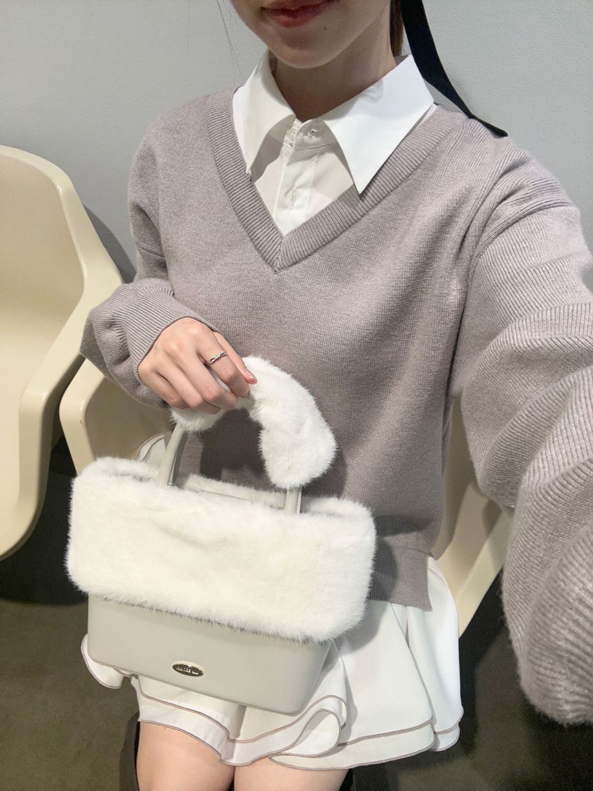 LILY BROWN「【限定カラー】シャツドッキングフリルミニワンピース」|ワンピース|