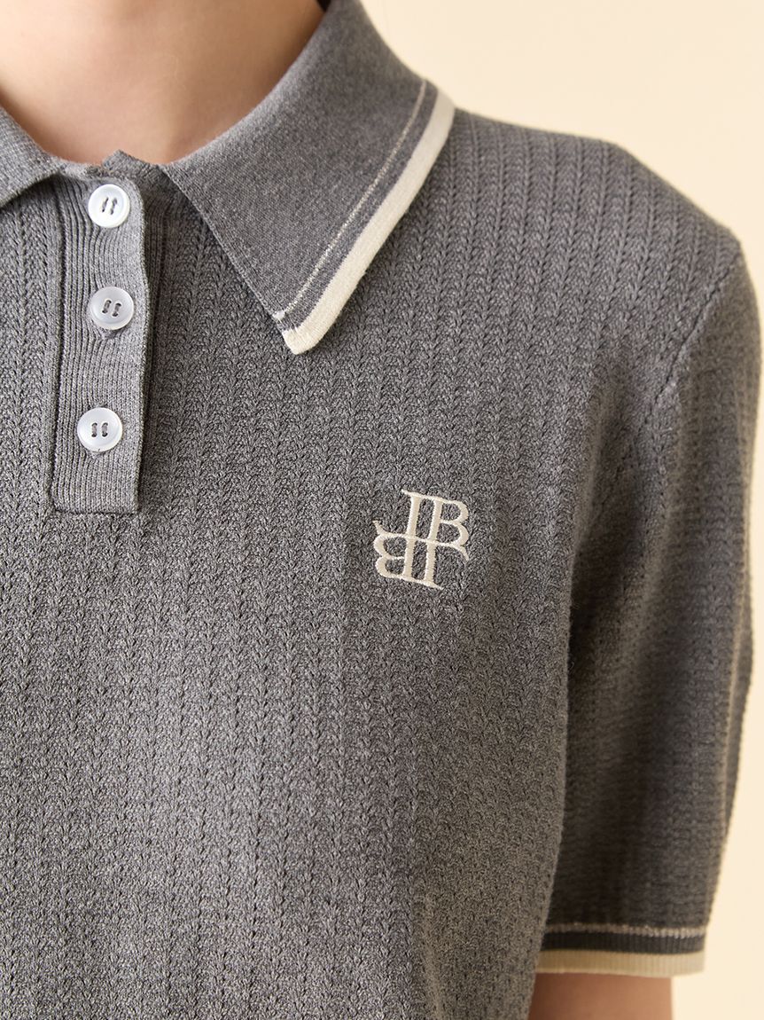 LILY BROWN「ワンポイントニットポロシャツ」|ポロシャツ|