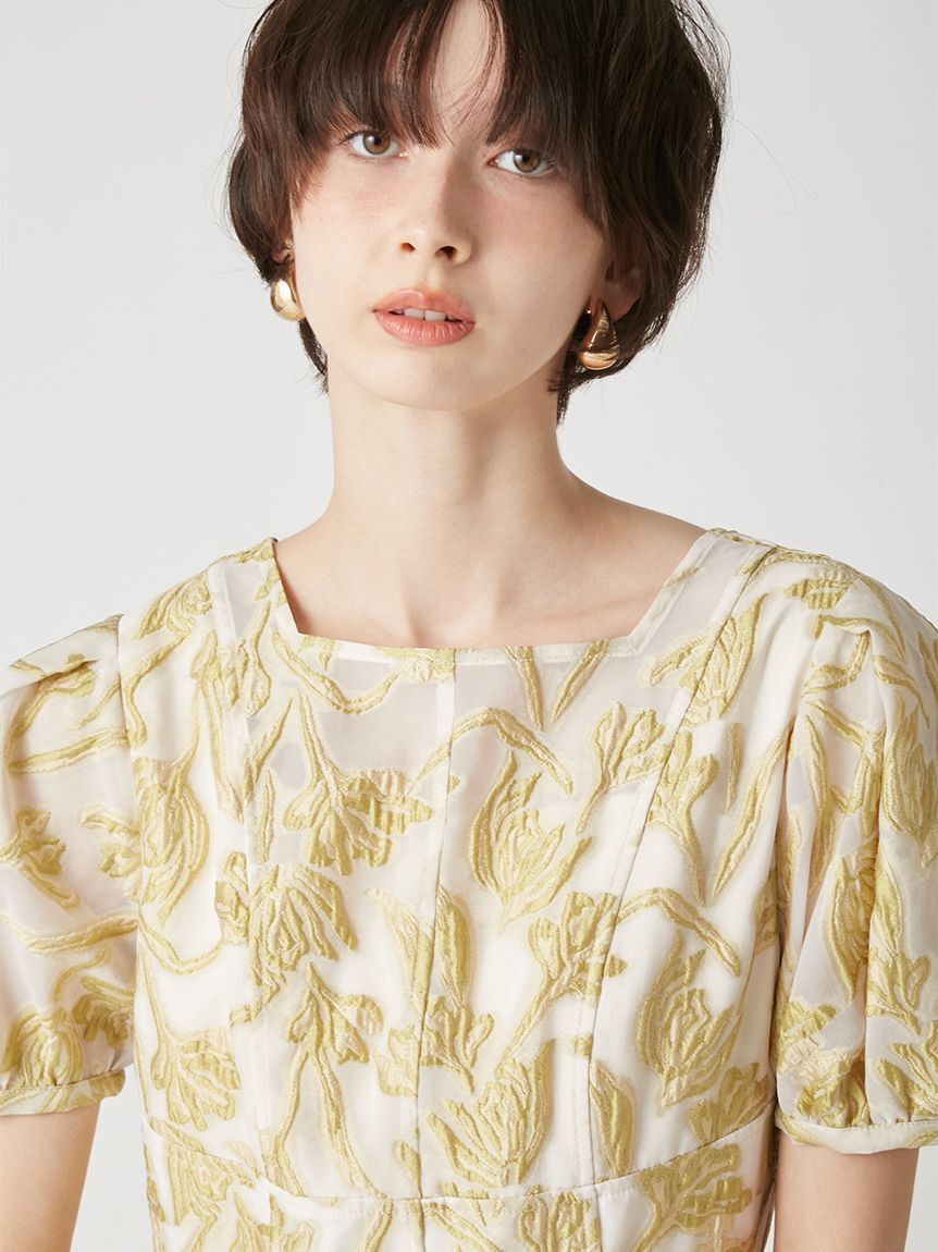 LILY BROWN「セミシアージャガードドレス」|ドレス|