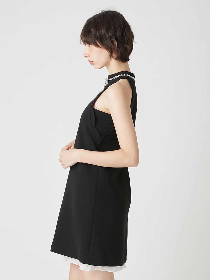 LILY BROWN「[L.B CANDY STOCK]リボンビジュースカラップミニワンピース」|ワンピース|