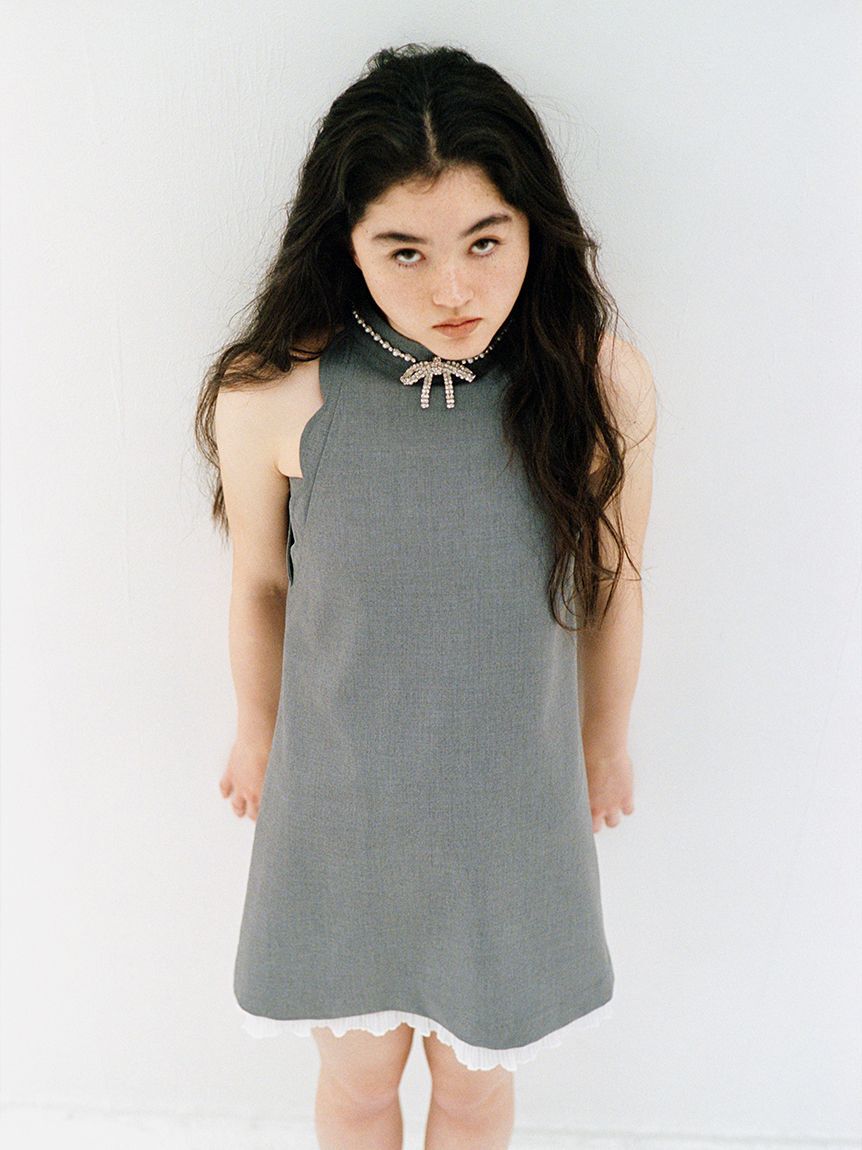 LILY BROWN「[L.B CANDY STOCK]リボンビジュースカラップミニワンピース」|ワンピース|