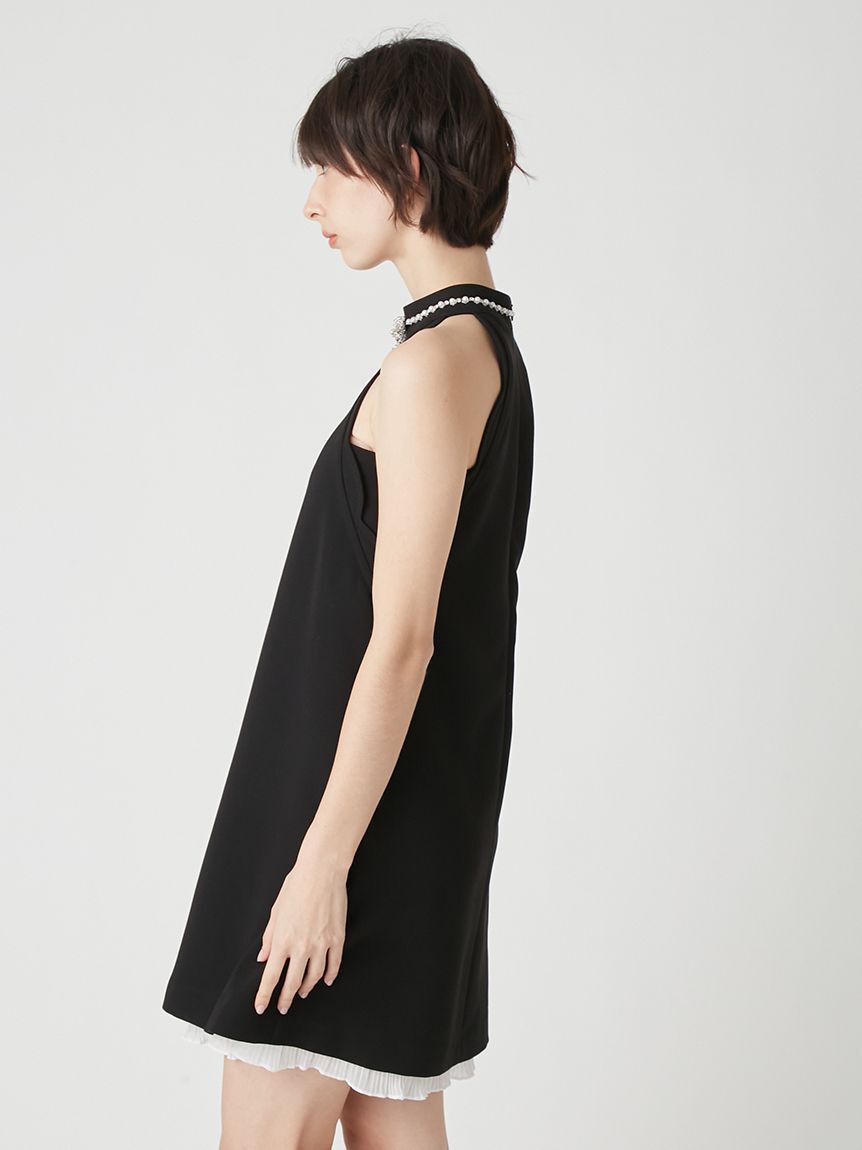 LILY BROWN「[L.B CANDY STOCK]リボンビジュースカラップミニワンピース」|ワンピース|