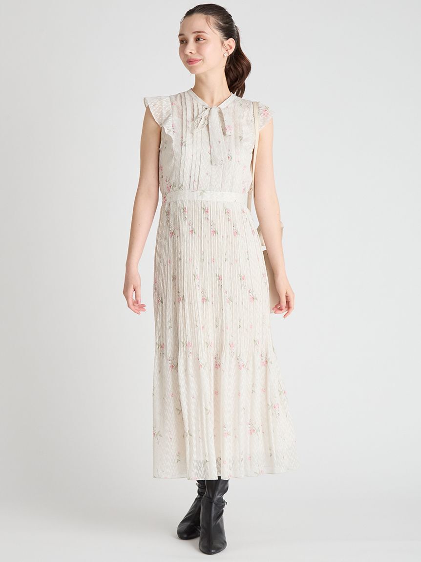 CELFORD「【CELFORD&times;P.J. REDOUTEコラボ】 Rosaボウタイワンピース」|ワンピース|