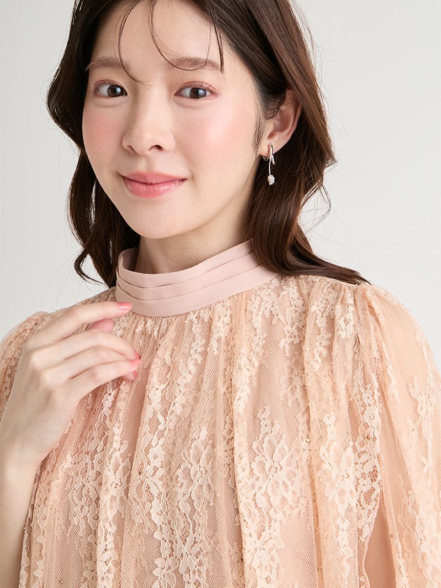 CELFORD「バックリボンレースケープドレス」|ドレス|