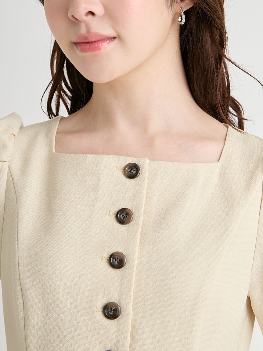 CELFORD「【洗える】スクエアネックタイトワンピース」|ワンピース|