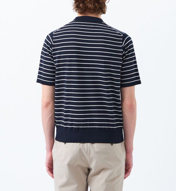 MACKINTOSH PHILOSOPHY「TEXBRIDプレーティング 半袖セミモックネックプルオーバーニット」|ニット・セーター|