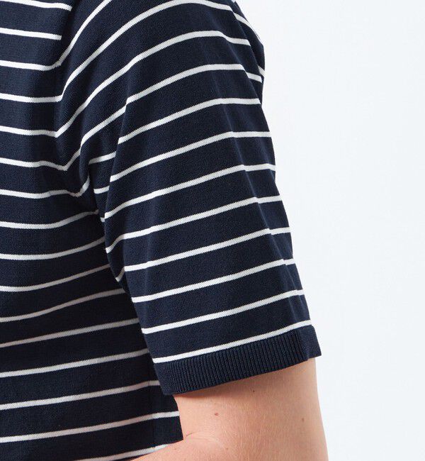 MACKINTOSH PHILOSOPHY「TEXBRIDプレーティング 半袖セミモックネックプルオーバーニット」|ニット・セーター|