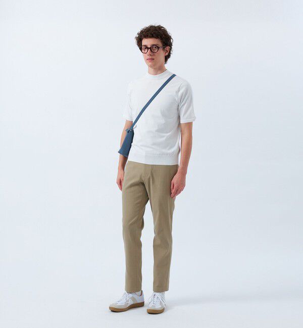 MACKINTOSH PHILOSOPHY「TEXBRIDプレーティング 半袖セミモックネックプルオーバーニット」|ニット・セーター|