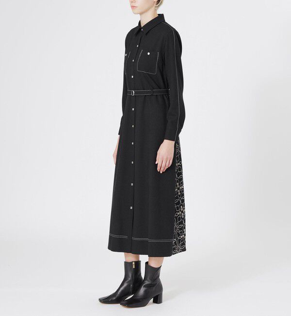  「メランジツイルシャツワンピース」|ワンピース|