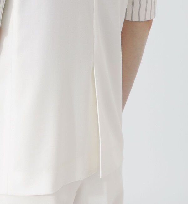  「ウォッシャブルハーフスリーブジャケット」|テーラードジャケット|