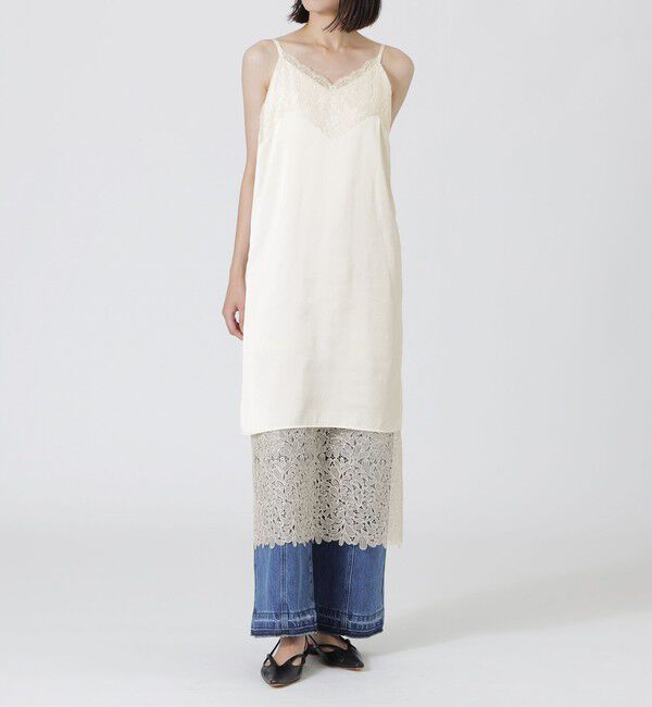  「スパンコールレースキャミドレス」|ワンピース|