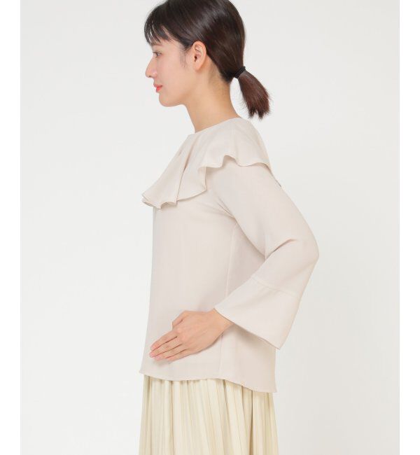IKKA LOUNGE「ボリューム襟ブラウス」|シャツ・ブラウス|