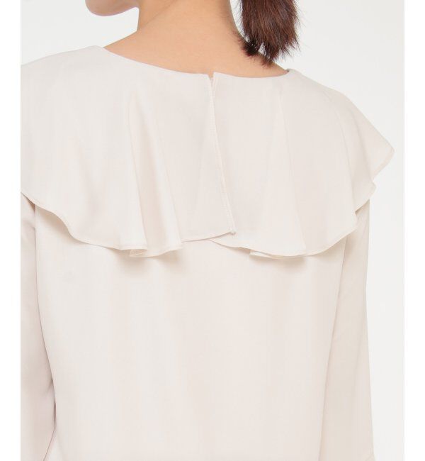 IKKA LOUNGE「ボリューム襟ブラウス」|シャツ・ブラウス|