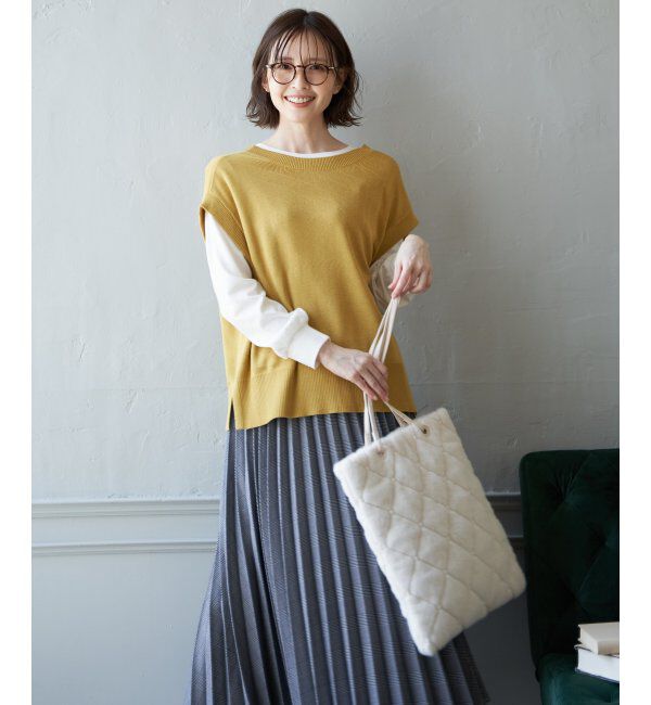 ikka「エコファーキルトマチなしトートバッグ」|その他|