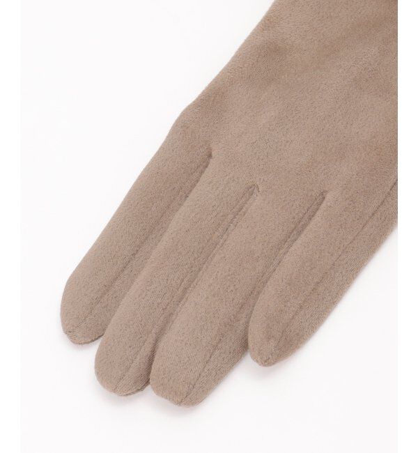 ikka「エコスエードフェイクファー付きグローブ」|手袋|