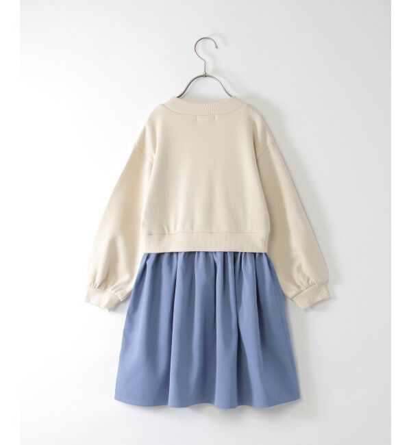 ikka kids「前ボタンスカートドッキングワンピース（120~160cm）」|スカート|