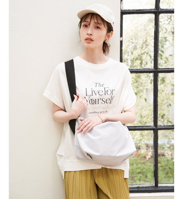 ikka「撥水ナイロン横長ショルダーバッグ」|その他|