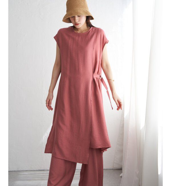 IKKA LOUNGE「【2点セット】冷感スラブワンピースセットアップ」|ワンピース|
