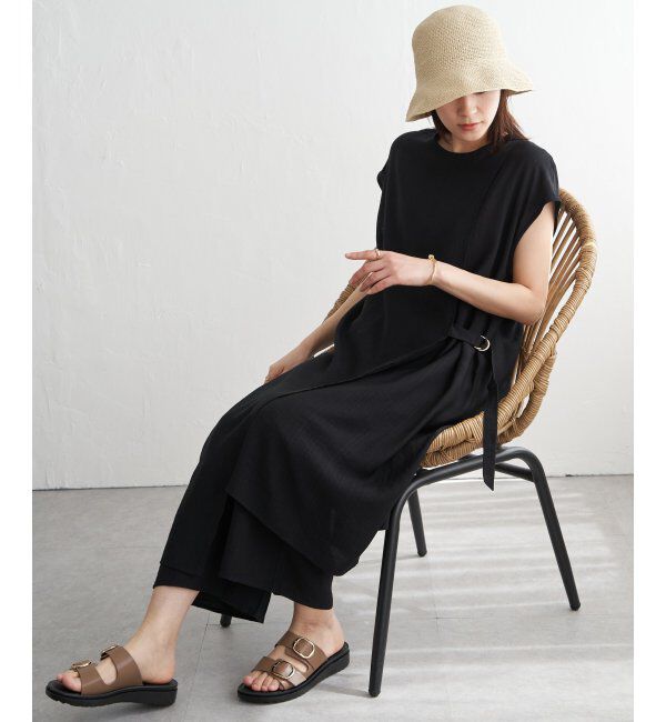 IKKA LOUNGE「【2点セット】冷感スラブワンピースセットアップ」|ワンピース|