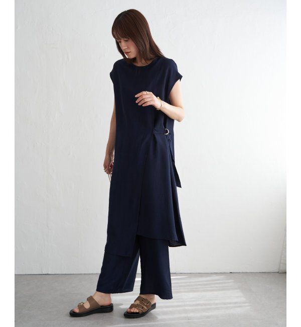 IKKA LOUNGE「【2点セット】冷感スラブワンピースセットアップ」|ワンピース|