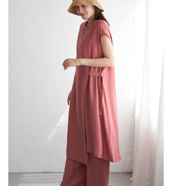 IKKA LOUNGE「【2点セット】冷感スラブワンピースセットアップ」|ワンピース|