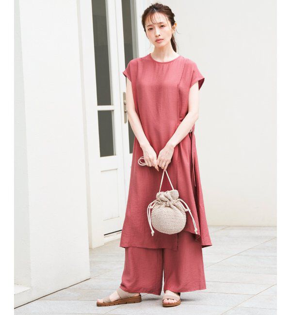 IKKA LOUNGE「【2点セット】冷感スラブワンピースセットアップ」|ワンピース|