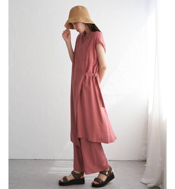 IKKA LOUNGE「【2点セット】冷感スラブワンピースセットアップ」|ワンピース|