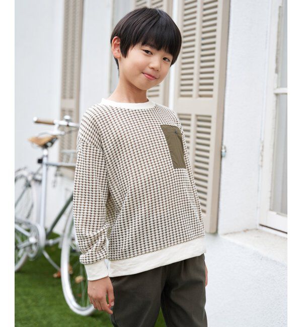 ikka kids「MKビックワッフルポケツキPO」|Tシャツ・カットソー|