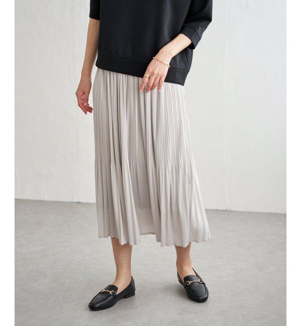 ikka「【2点セット】2WAYラメプルオーバー プリーツスカートセット」|ワンピース|