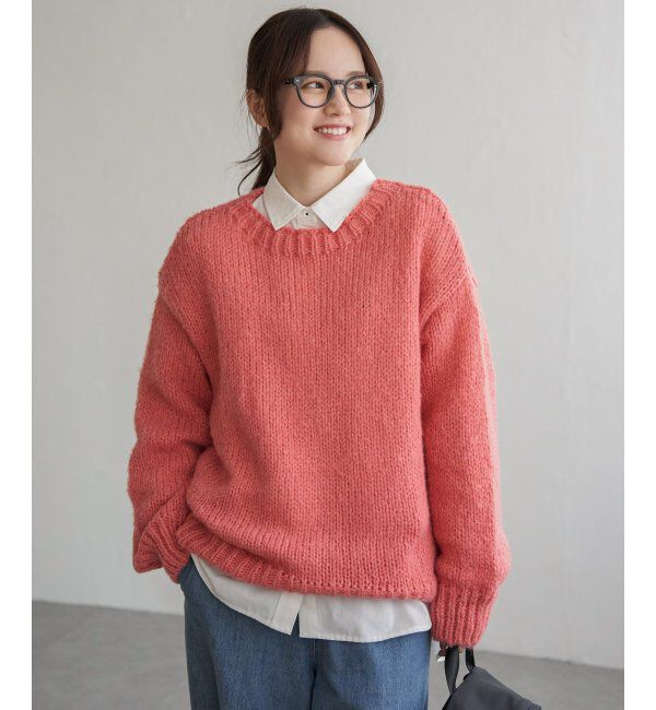 Lbc with Life「モヘヤタッチオーバサイズニット」|カーディガン|