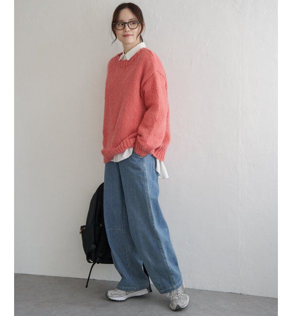 Lbc with Life「モヘヤタッチオーバサイズニット」|カーディガン|