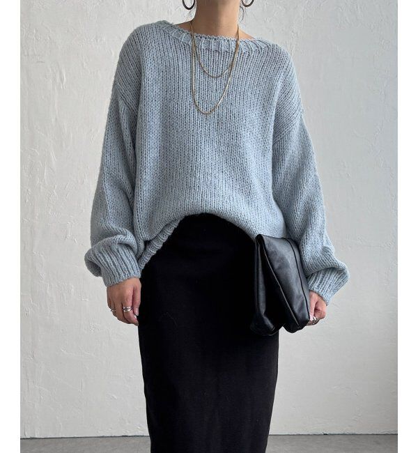 Lbc with Life「モヘヤタッチオーバサイズニット」|カーディガン|