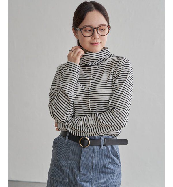 Lbc with Life「クシュスリーブクシュネックロンT」|Tシャツ・カットソー|ボーダー