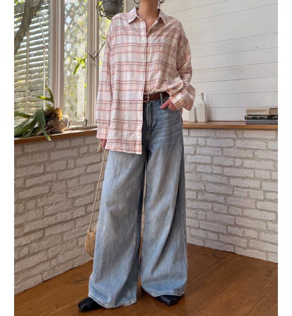 Lbc with Life「ダブルガーゼロゴ刺繍オーバーシャツ」|シャツ・ブラウス|