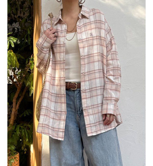 Lbc with Life「ダブルガーゼロゴ刺繍オーバーシャツ」|シャツ・ブラウス|