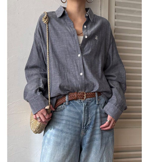 Lbc with Life「ダブルガーゼロゴ刺繍オーバーシャツ」|シャツ・ブラウス|