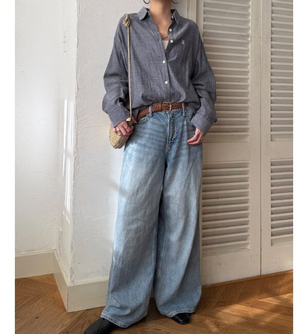 Lbc with Life「ダブルガーゼロゴ刺繍オーバーシャツ」|シャツ・ブラウス|