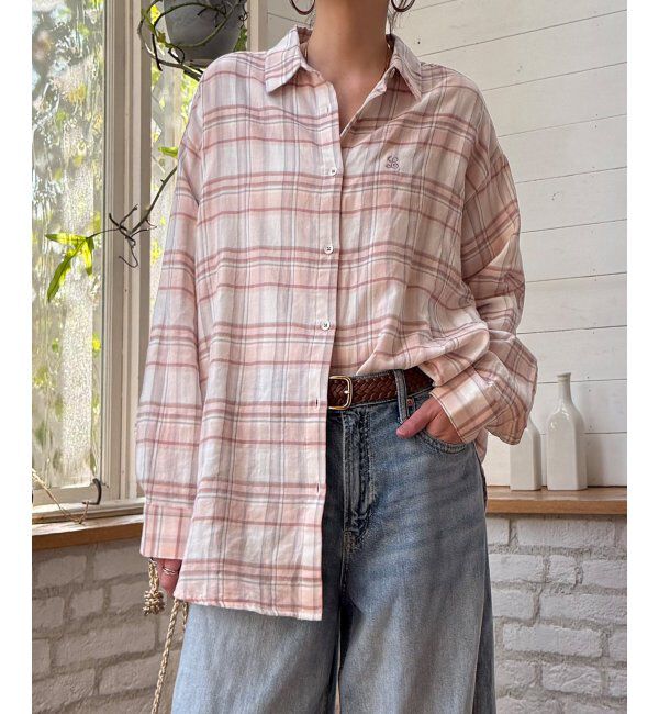 Lbc with Life「ダブルガーゼロゴ刺繍オーバーシャツ」|シャツ・ブラウス|