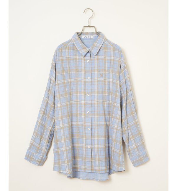 Lbc with Life「ダブルガーゼロゴ刺繍オーバーシャツ」|シャツ・ブラウス|