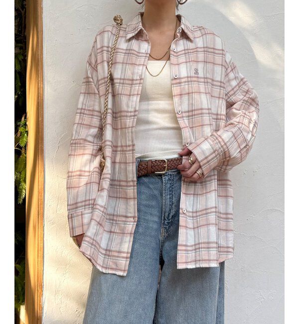 Lbc with Life「ダブルガーゼロゴ刺繍オーバーシャツ」|シャツ・ブラウス|