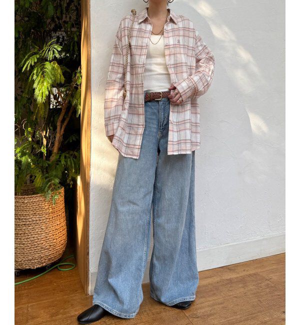 Lbc with Life「ダブルガーゼロゴ刺繍オーバーシャツ」|シャツ・ブラウス|