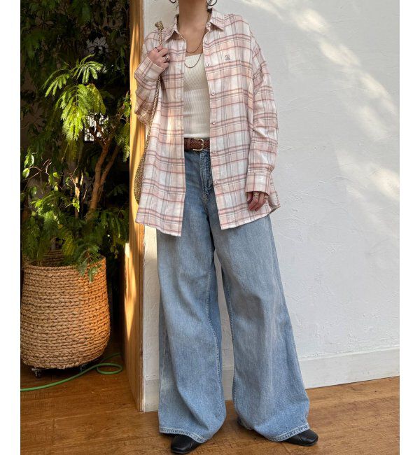 Lbc with Life「ダブルガーゼロゴ刺繍オーバーシャツ」|シャツ・ブラウス|