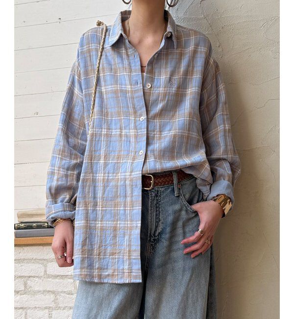 Lbc with Life「ダブルガーゼロゴ刺繍オーバーシャツ」|シャツ・ブラウス|