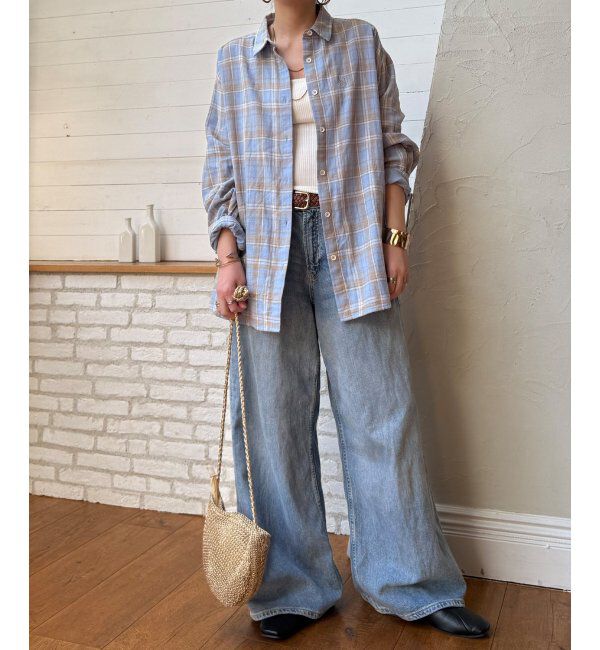 Lbc with Life「ダブルガーゼロゴ刺繍オーバーシャツ」|シャツ・ブラウス|