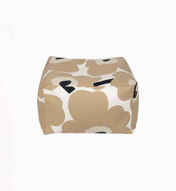 Marimekko「Unikko Puffi クッション」|クッション・クッションカバー|ｵﾌﾎﾜｲﾄ&times;ﾍﾞｰｼﾞｭ