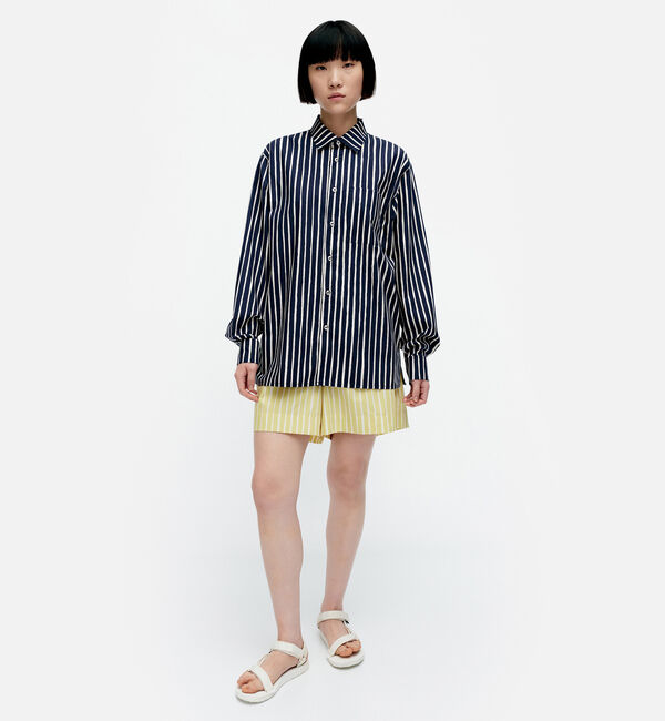 Marimekko「Piccolo シャツ」|シャツ・ブラウス|ダークネイビー